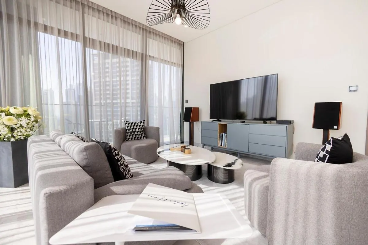 Cozy 1Br Apt With Canal And Burj Khalifa Views At Peninsula Dubai 0*,  Vereinigte Arabische Emirate